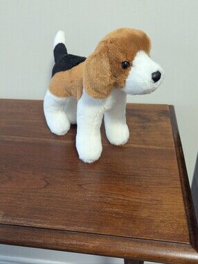 DOUGLAS Bob Beagle Plush Dog Stuffed Animal Puppy White Brown 7” 3994 Cuddle Toy